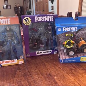 Fortnite Action Figure Set - Carbide, Dark Bomber, Quadcrasher
